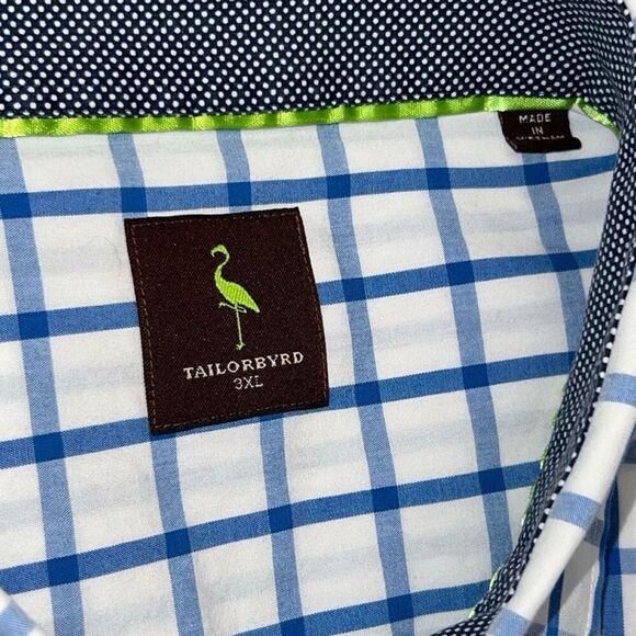 Big & Tall TailorBryd Big Check Long Sleeve Button Up Shirt Size 3X #42 - Picture 6 of 9